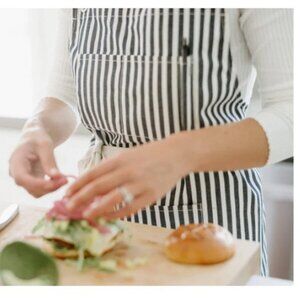 BUSINESS & PLEASURE CO. Lauren's Navy Stripe Apron (BRAND-NEW!)